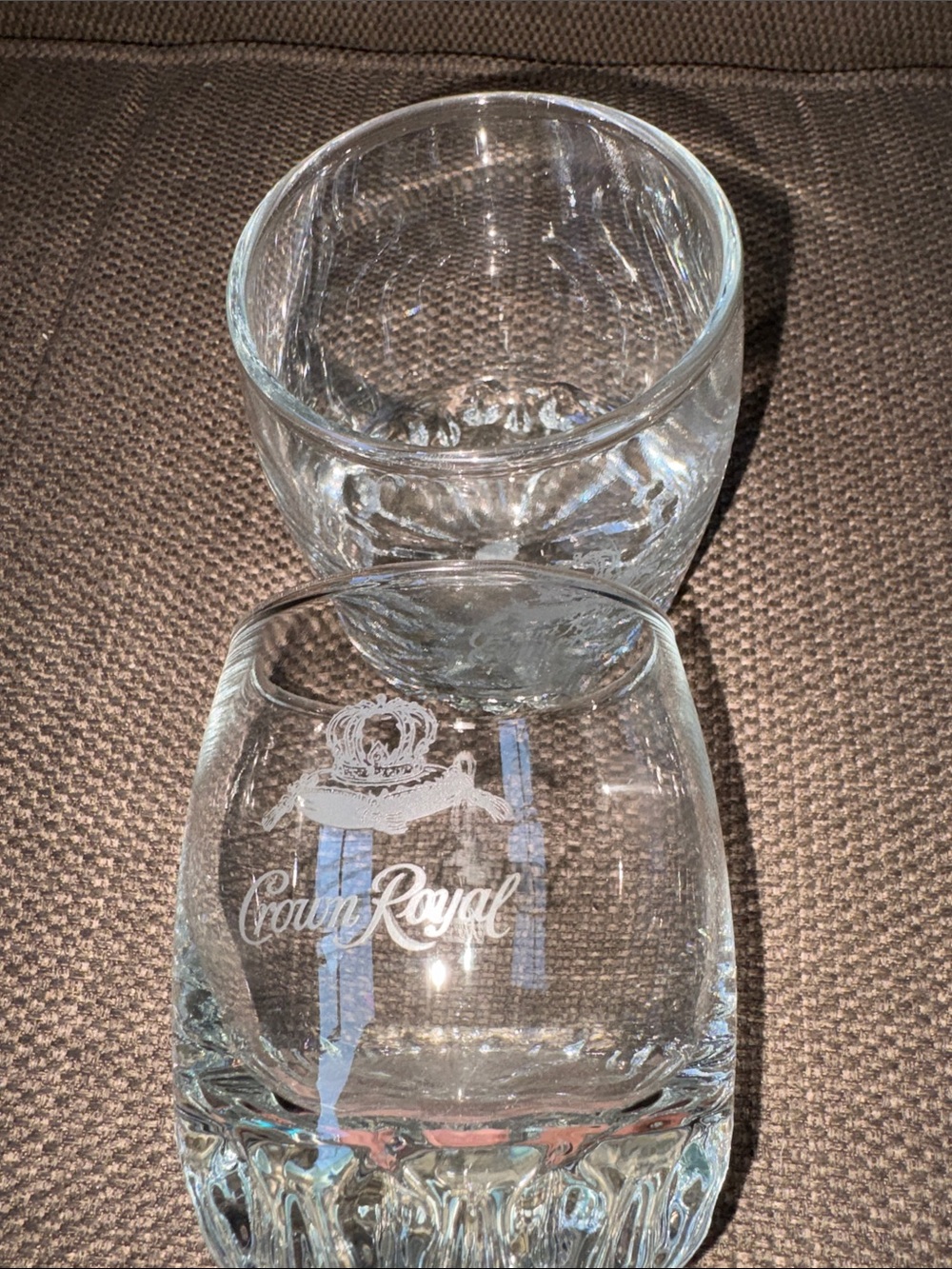 Vintage Crown Royal Branded Whiskey Rocks Glass - Clear 2 for 15 from TURKEY
